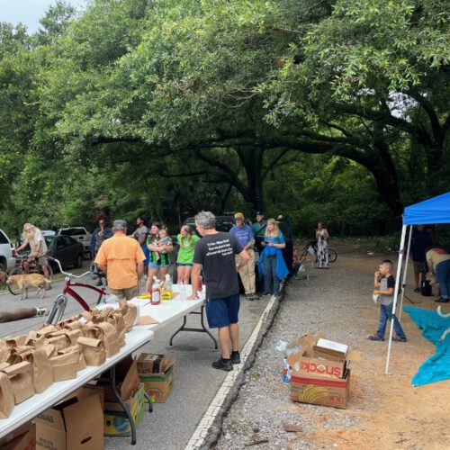 Church at the Homeless Camp
